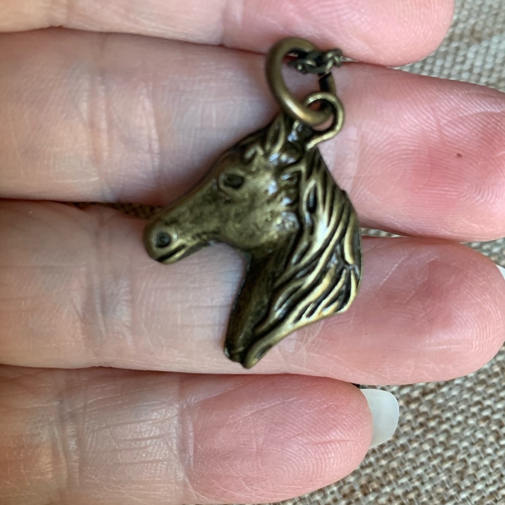 Horse Head Necklace 18” One of a kind